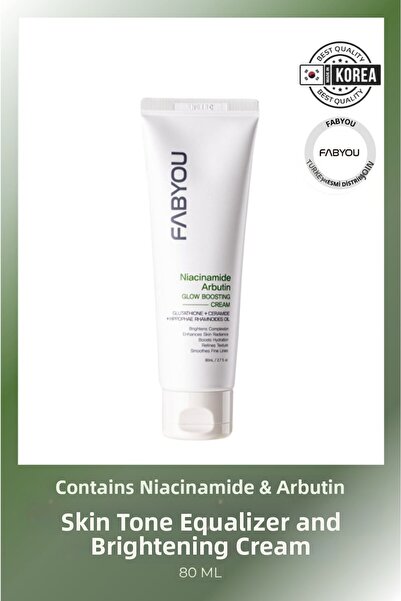 FabYou كريم توحيد لون البشرة وتفتيحها يحتوي على النياسيناميد والأربوتين 80 مل