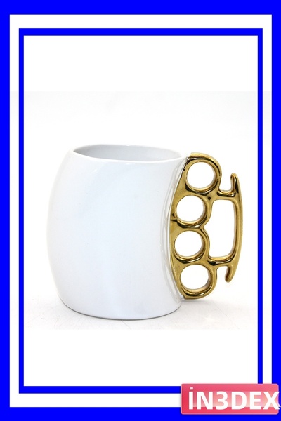 İN3DEX Ergonomic Handle Porcelain Cup 11X13 cm White