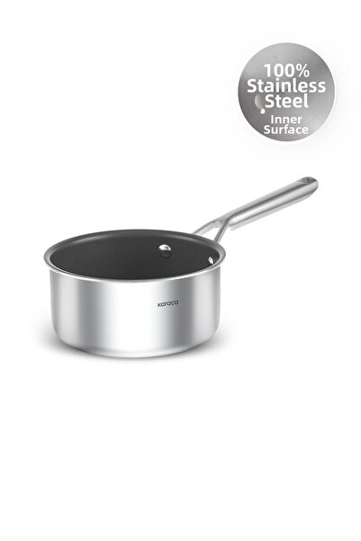 Karaca وعاء صلصة من الفولاذ المقاوم للصدأ 316+ ثلاثي الطبقات غير قابل للالتصا...