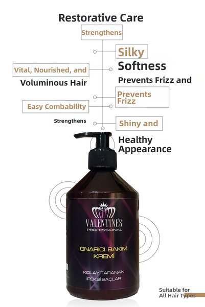 VALENTINES PROFESSIONAL Repairing Hair Care Cream a Silky Touch for Hair That Is Unfrizzy and Easily Styled