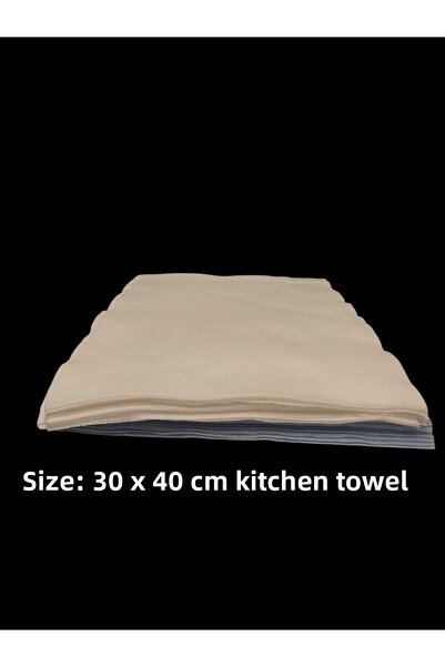 Akaworld منشفة مطبخ مقاس 30×40 سم - 25 قطعة باللون الأبيض + 25 قطعة باللون ال...