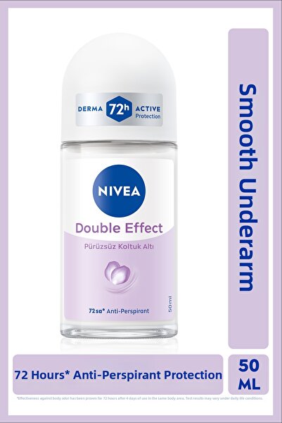 NIVEA Deodorant roll-on pentru femei, dublu efect, 50ml, protecție anti-trans...