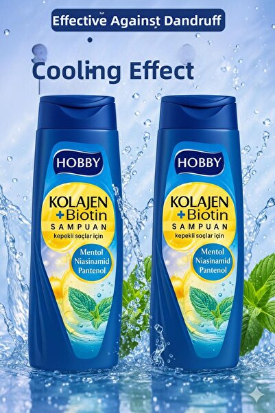 Hobby شامبو للشعر المتقشر بالكولاجين والمنثول والبانثينول 480 مل 2 قطعة