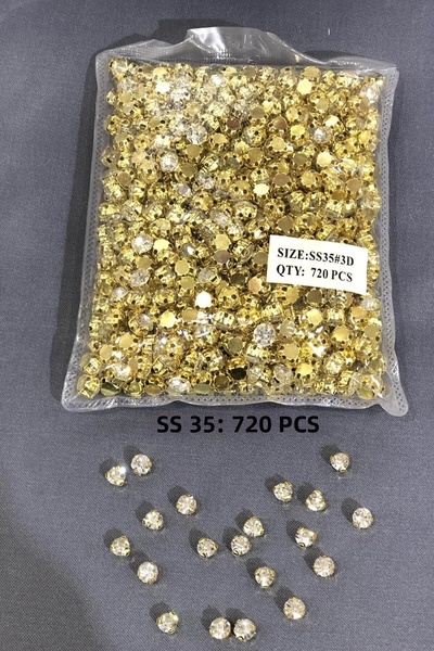 Boncukcu Abla Carcasa metalică galbenă Dikme Beyoğlu Taşı (1 pachet) Ss 35 72...