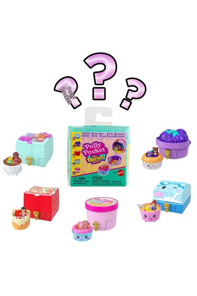 Polly Pocket مجموعة ألعاب ميني كومباكت ميني سربرايز باكج JCR44 - صندوق أزرق