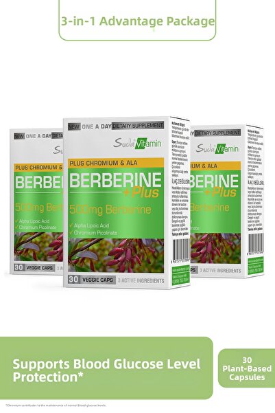 Suda Vitamin سودا فيتامين بيربيرين بلس - 3 عبوات تحتوي على 30 كبسولة