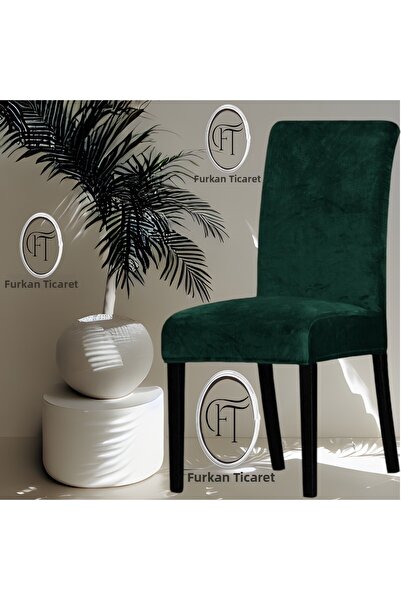 FurkanTicaret Husă pentru scaun din catifea de mătase, husă pentru scaun, ela...