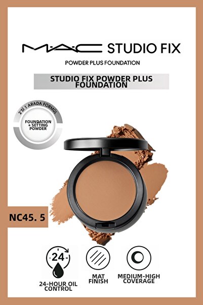 M.A.C Skin Tone Equalizer 24 Hour Oil Control Silky Nc45.5 Fixing Powder Foun...