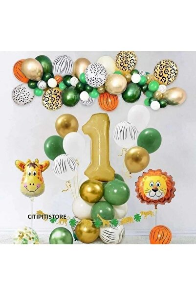 ÇITIPITISTORE مجموعة بالونات على شكل أرقام لعيد الميلاد بتصميم سفاري