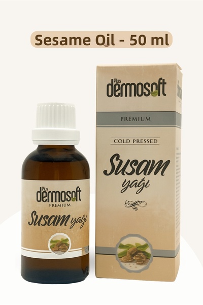 Plus Dermosoft زيت السمسم المعصور على البارد 50 مل - زيت طبيعي للعناية بالأعش...