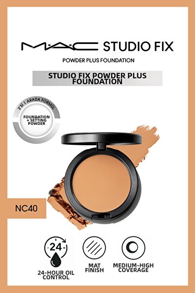 M.A.C Skin Tone Equalizer 24 Hour Oil-Control Silky Nc40 Fixing Powder Founda...