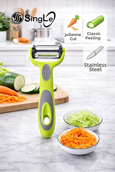 Single 3-in-1 Multifunctional Stainless Steel Blade Peeler - Vegetable Fruit ...