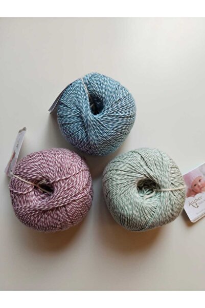 Anchor Βρεφικά Σετ Τριών Τεμαχίων από Αγνό Βαμβάκι, Νήμα Πλεξίματος στο χέρι,...