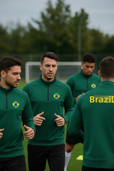 SARI Brezi̇lya Brasil Half-Zippered Diver Fabric Sweatshirt