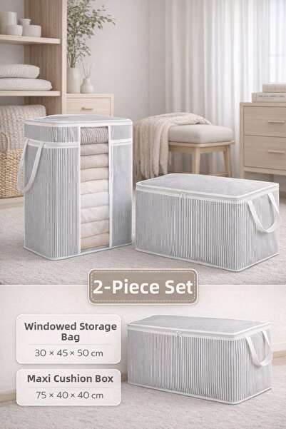 PONÇİK BEBEK Σετ 2 τεμαχίων – Τσάντα οργάνωσης ρούχων με παράθυρο & Θήκη μαξι...