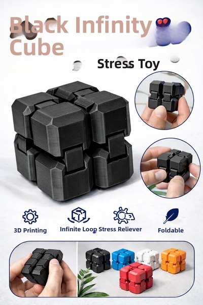 tiridigo Infinity Cube Stress Cube |   Fidget Cube (Black Color)
