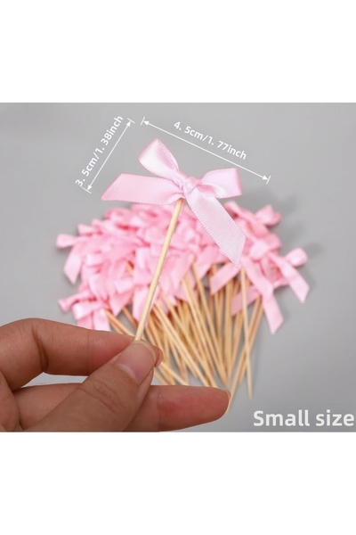 Massaltay 20 de bucăți de decorațiuni pentru tort cu funde din panglică – Pan...