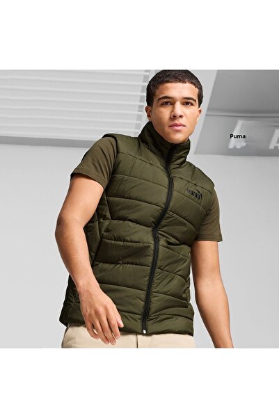 Puma Essential Padded Men's Khaki Stand Collar Vest