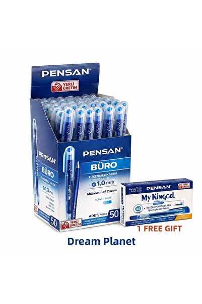 Pensan Office Ballpoint Pen Blue 1.0 mm Office Type 50 Pcs 1 Box / 1 Pc My Ki...