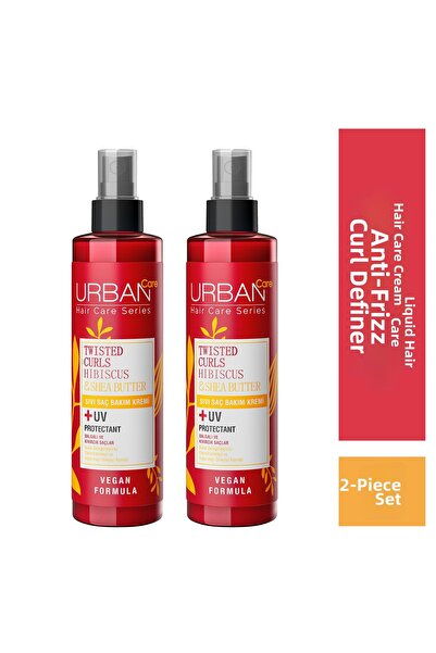 Urban Care زبدة الكركديه والشيا - كريم نباتي للعناية بالشعر المجعد والمموج 2 ...