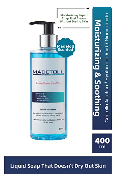 Madetoll صابون سائل مرطب ومنعش ولا يجفف البشرة 400 مل - سنتيلا اسياتيكا وحمض ...