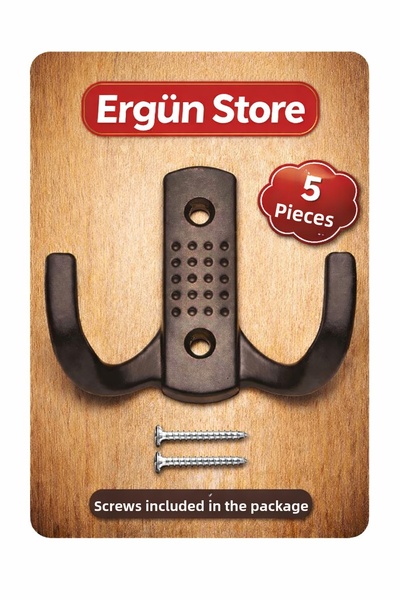 Ergün Dotted Coat Rack Cloakroom Wardrobe Clothes Hanger Black Metal Furnitur...