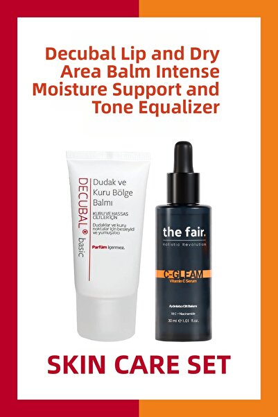 the fair. مصل تساوي لون البشرة بفيتامين C ومرطب الشفاه والمنطقة الجافة