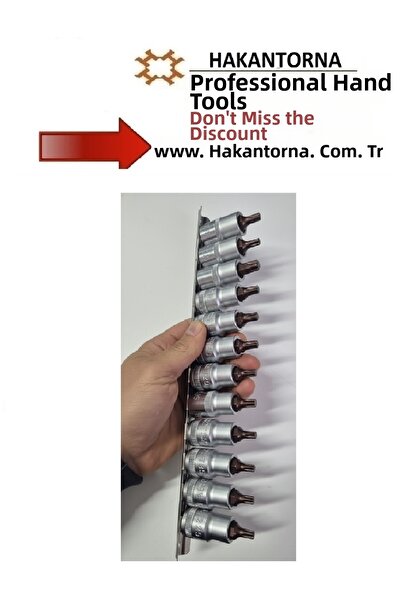 HakanTorna مجموعة ريكو المكونة من 11 قطعة من رؤوس التوركس القصيرة مقاس 1/2