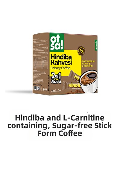 Otsa عبوة مكونة من 24 قطعة من أعواد القهوة L-Carnitine - بدون إضافة سكر (الريش)