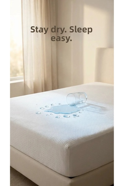 Bella Home Mattress Protector Elastic Fitted Sheet - Waterproof - Breathable