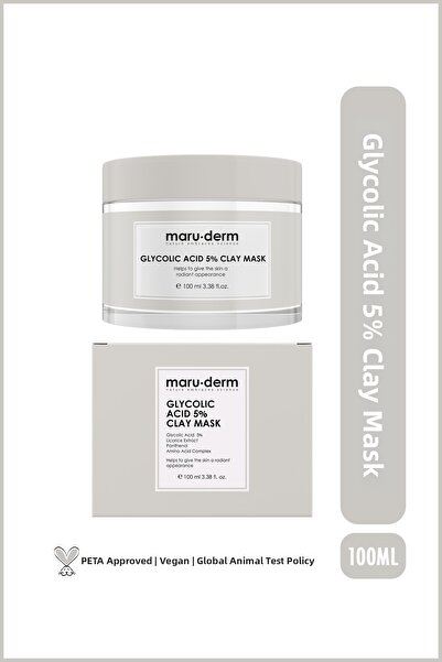 Maru.Derm Glycolic Acid 5% Pore Refining and Skin Tone Equalizing Clay Mask 1...