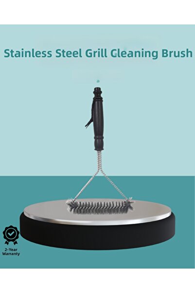 ZERO LAND Sptrns Long Handle Stainless Steel Grill (224337) Cleaning Brush