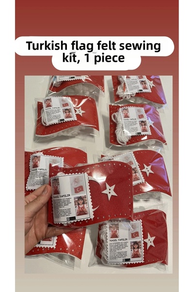 mercanmum Turkish Flag Felt Sewing Kit 1 Piece April 23Rd Event