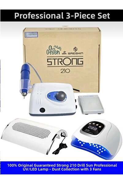 ARLOVİS Prosthetic Nail Permanent Nail Polish Set (Strong 210 Milling Machine...