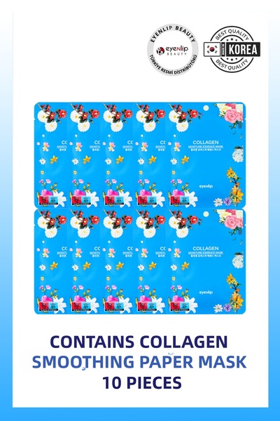 Eyenlip Beauty قناع ورقي يحتوي على الكولاجين 10 عبوات