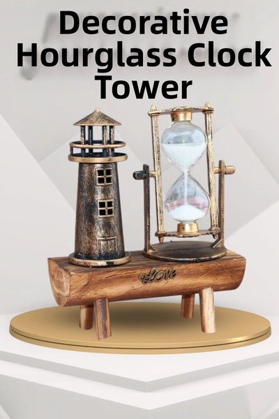 Twin Store Diz Feri Hourglass Wooden Look Style Figurine