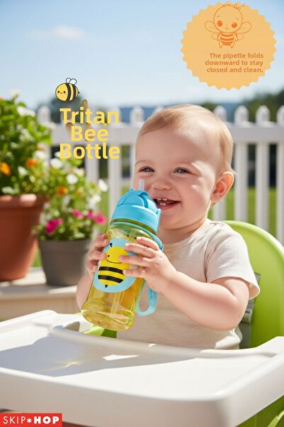 Skip Hop Tritan Water Bottle with Straw Arı