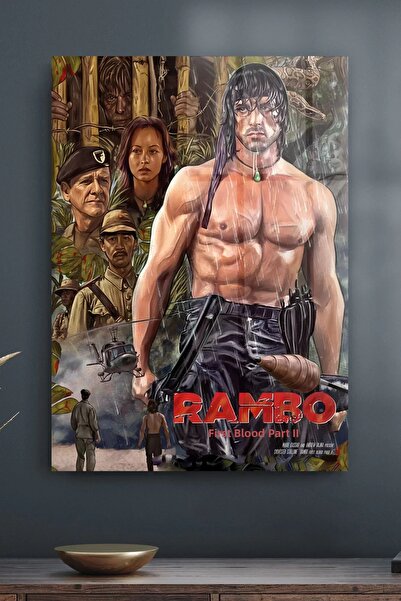 Decovetro Poster de film Rambo din sticlă