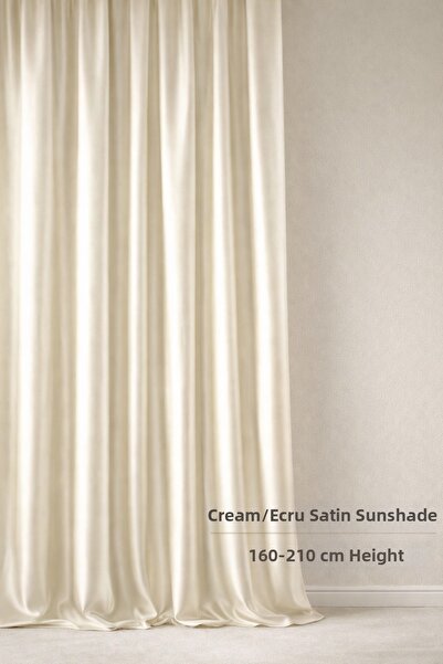 SHY TEKSTİL Luxury 1St Class Custom Made Elegance Cream-Ecru Satin Sunshade 1...