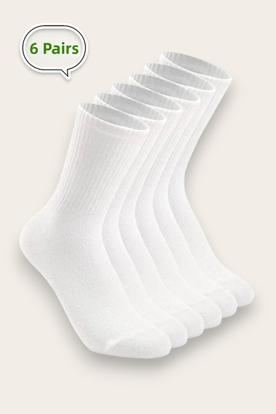 İbrahim Berk Pack of 6 Men's Black Cotton Socks – Comfortable for Daily Use