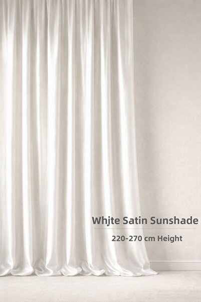 SHY TEKSTİL Luxury 1St Class Custom Made Elegance White Satin Sunshade 220-27...
