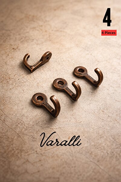 Varalli حامل أكواب معدني صغير الحجم 2 سم - لون أصفر عتيق 4 قطع للزينة وحامل ل...