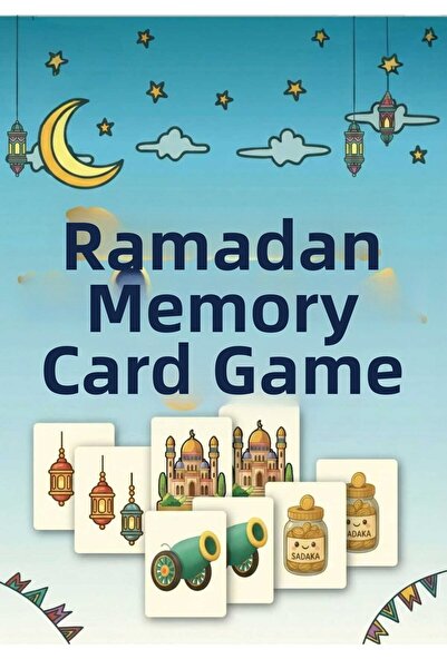 Behind party store لعبة بطاقات الذاكرة لرمضان - لعبة تعليمية للأطفال، 40 بطاقة