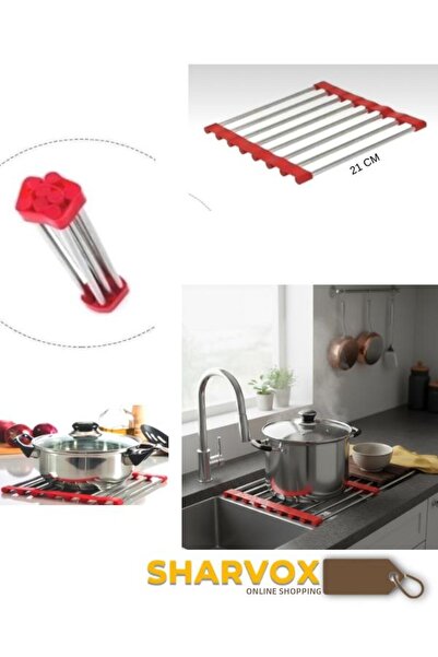 Sharvox Foldable Drying Rack Nihale 21 cm |   Heat Resistant Pot & Pan Mat