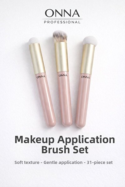 Sibelon مجموعة فرش مكياج مكونة من 3 قطع، فرشاة كريم الأساس وأحمر الخدود والكو...