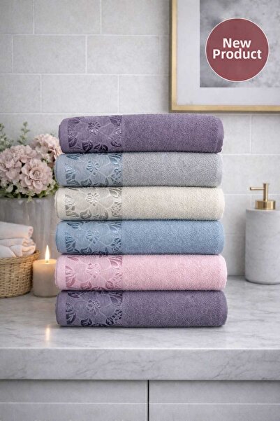 Mela Home Set de 6 prosoape pentru mâini și față, 50*90 cm - Trusă de zestre ...