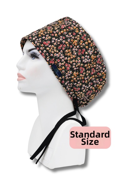 doktorbonem Standard Size Yellow White Crispy Flowers Surgical Cap Doctor Nur...
