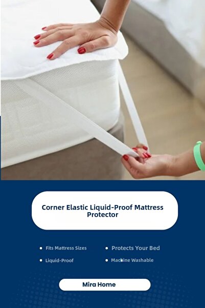 Mira Home واقي مرتبة سائل مقاوم للماء مع زاوية قطنية مطاطية
