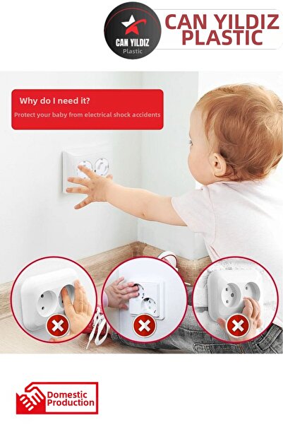 CAN YILDIZ PLASTİK Socket Cover, Baby and Child Safety Protection Socket Cover, Socket Protector