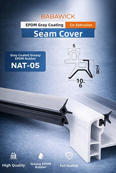 BABAWİCK حشوة مطاطية من مادة EPDM مطلية باللون الرمادي ومقاومة للزيت بطول 25 ...